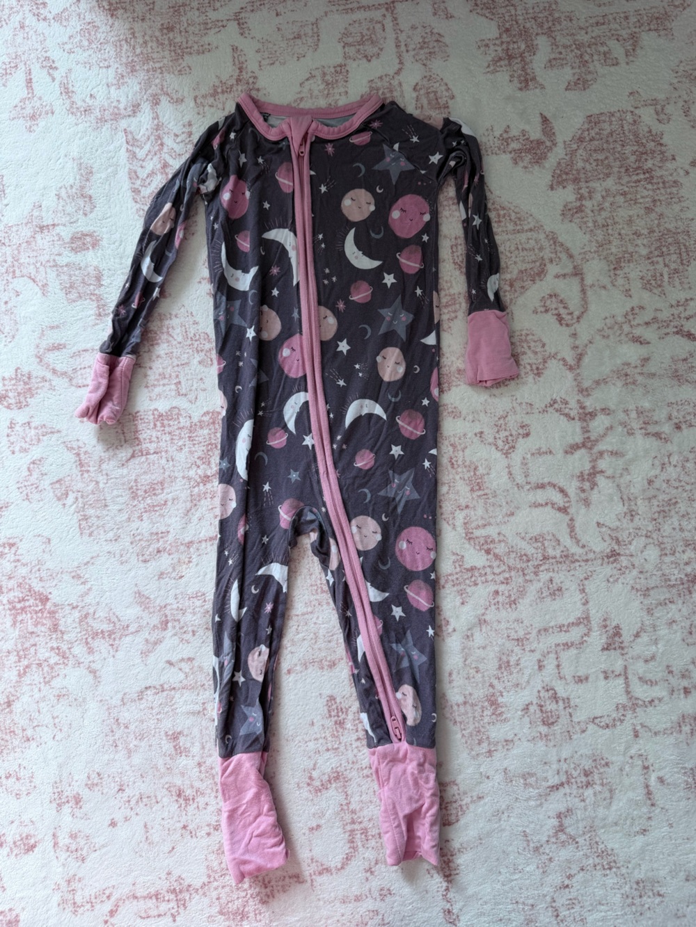 Little Sleepies Purple and Pink Space Planet One-Piece